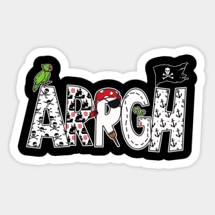 Fun ARRGH Pirate Style Pirate Costume ARGH Sticker